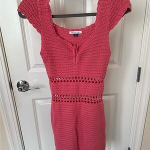 American Eagle Outfitters Pink Knit Mini Dress